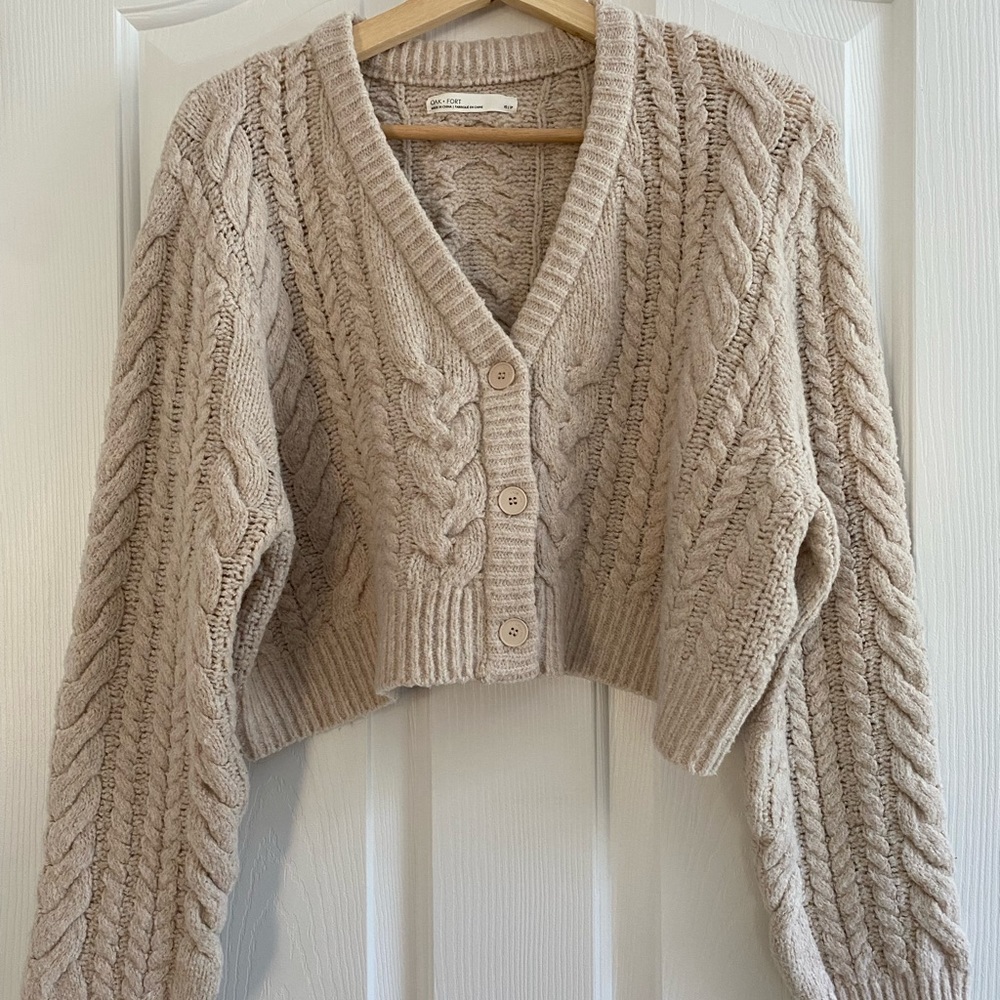 Chunky oak and Fort knit cardigan